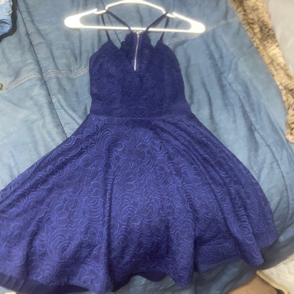 Navy blue mini dress
